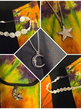 Moon, Star, Daisy Necklace Bundle